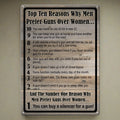 Tin Sign 12in x 17in-Gun over Women