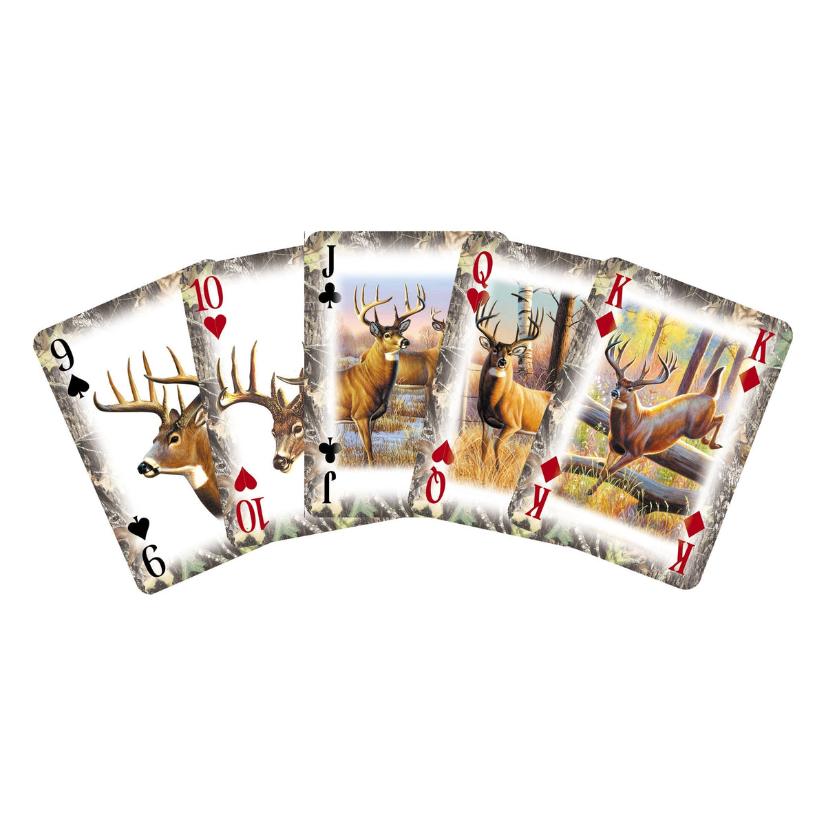 Playing Cards and Dice in Tin-Mossy Oak Deer