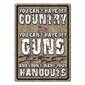 Tin Sign 12in x 17in-My Country