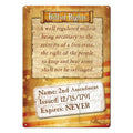 Tin Sign 12in x 17in-Bill of Rights