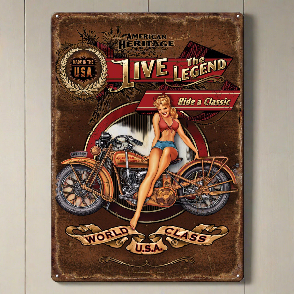 Tin Sign 12in x 17in-Live the Legend