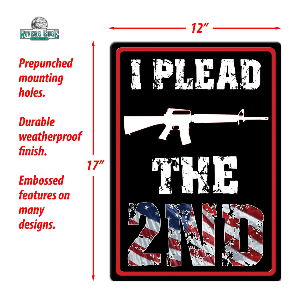 Tin Sign 12in x 17in-Plead the 2nd