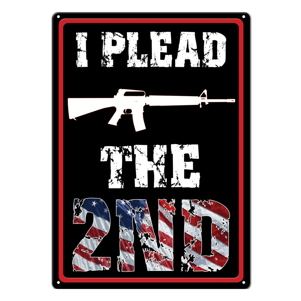 Tin Sign 12in x 17in-Plead the 2nd