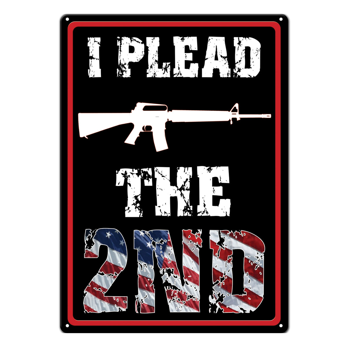 Tin Sign 12in x 17in-Plead the 2nd
