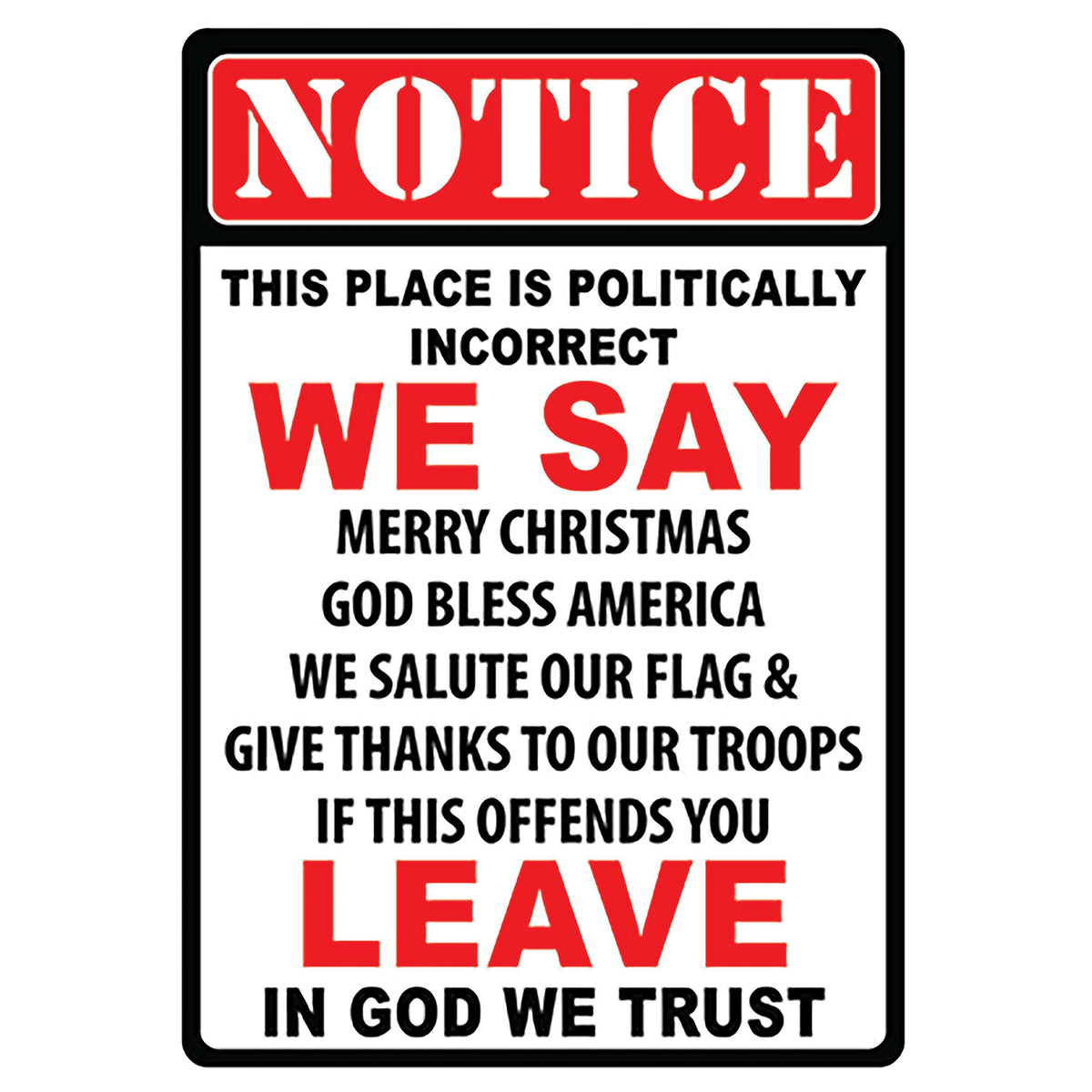 Tin Sign 12in x 17in-In God We Trust