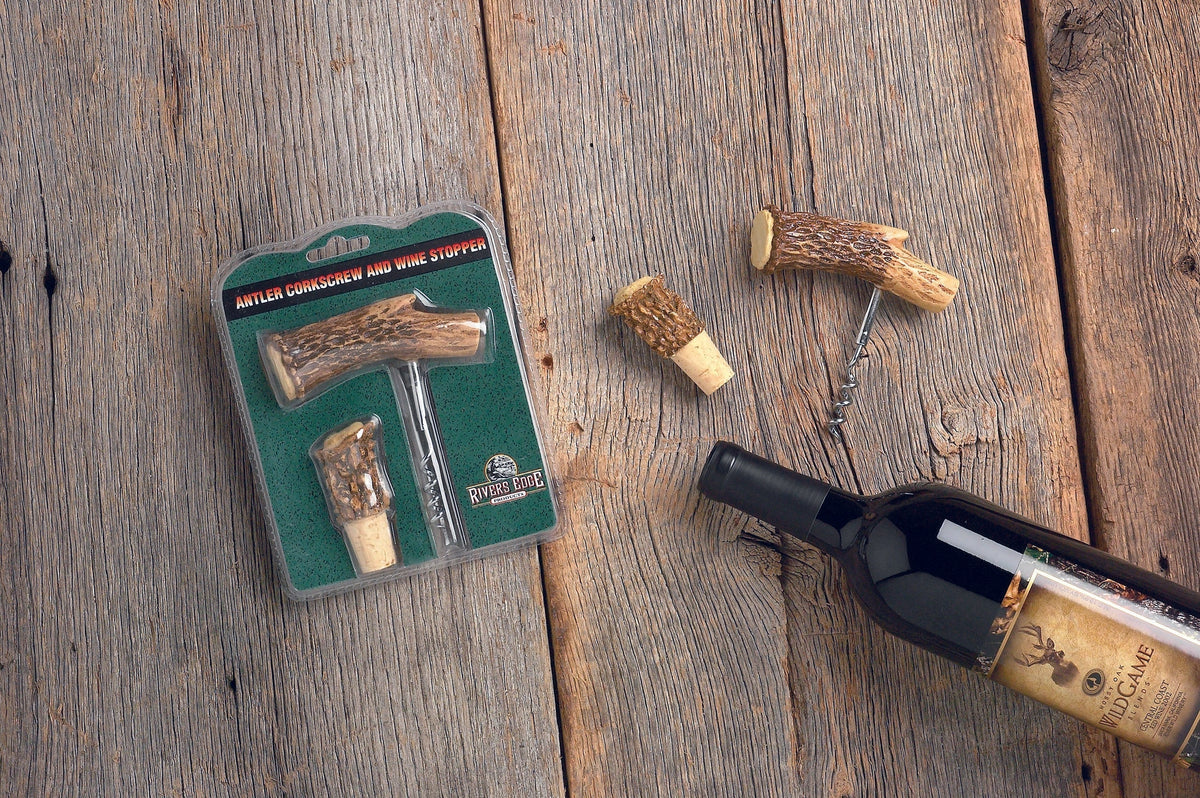 Cork Screw and Bottle Stop-Antler