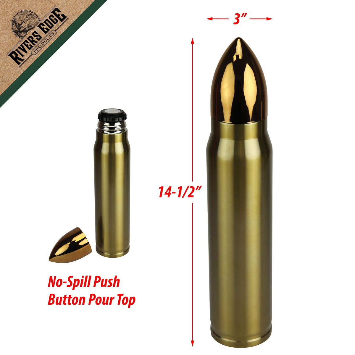 Vacuum Bottle-Rifle Cartidge