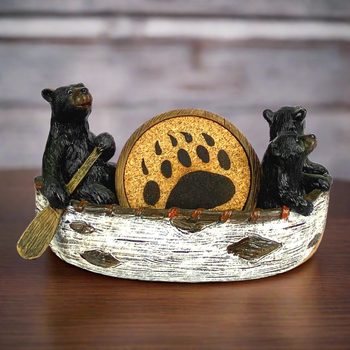 Coaster Set-Bears in Boat