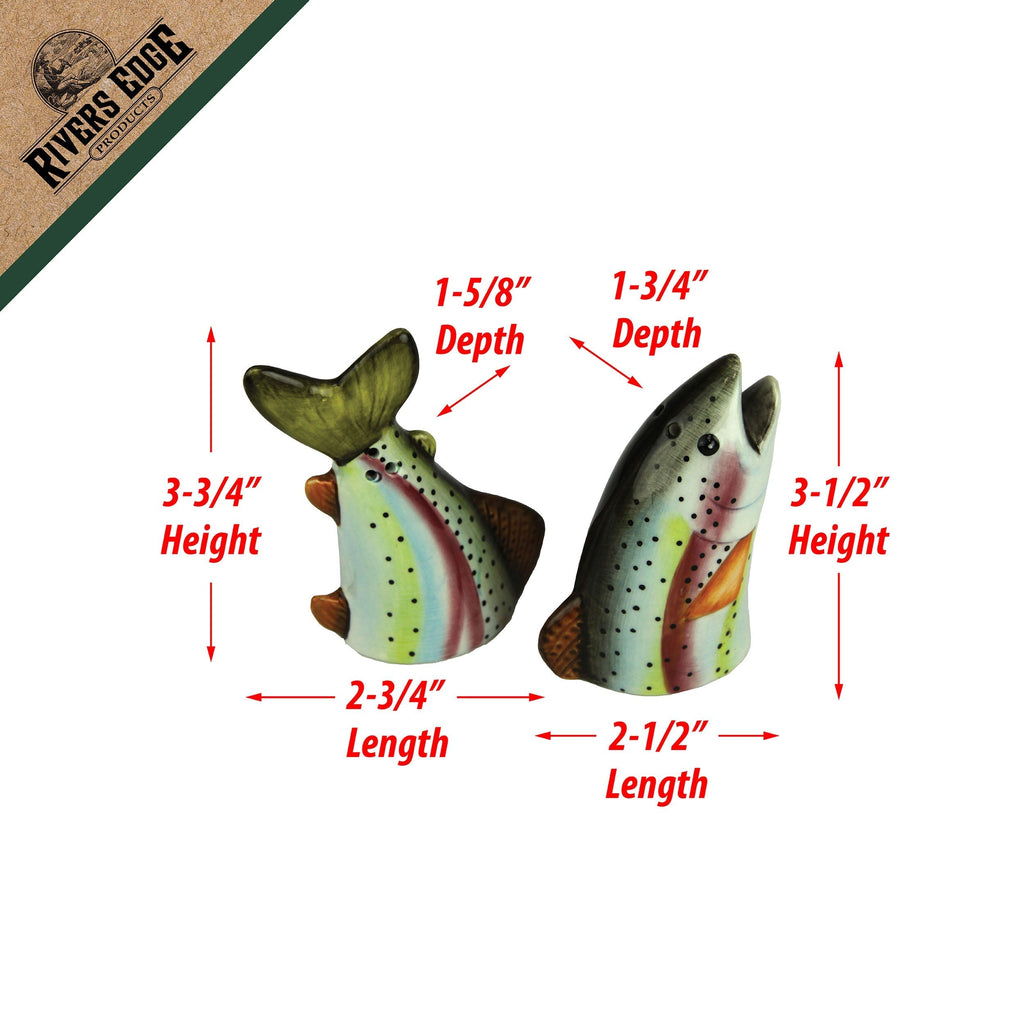 Salt and Pepper Shakers-Trout