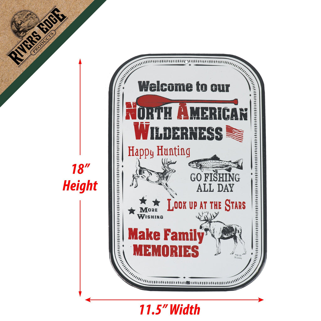 Porcelain Metal Sign-Welcome NA Wilderness