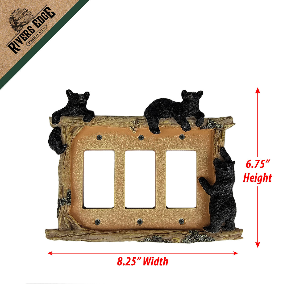 Electrical Cover Plate Triple-Bear