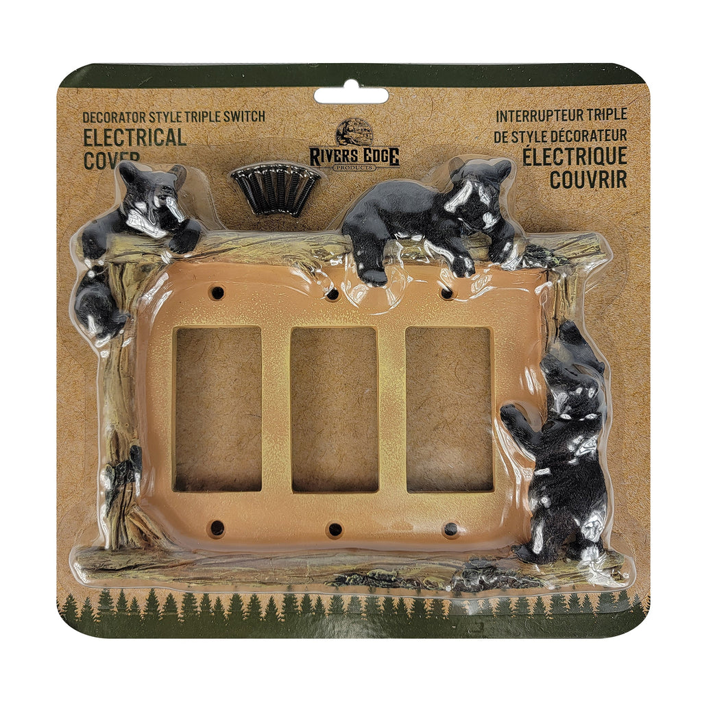 Electrical Cover Plate Triple-Bear