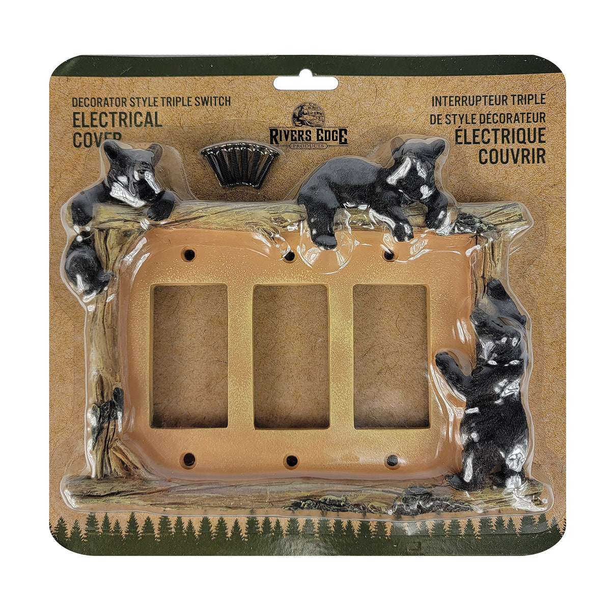 Electrical Cover Plate Triple-Bear