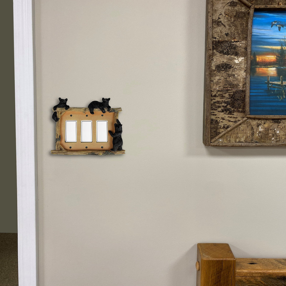 Electrical Cover Plate Triple-Bear