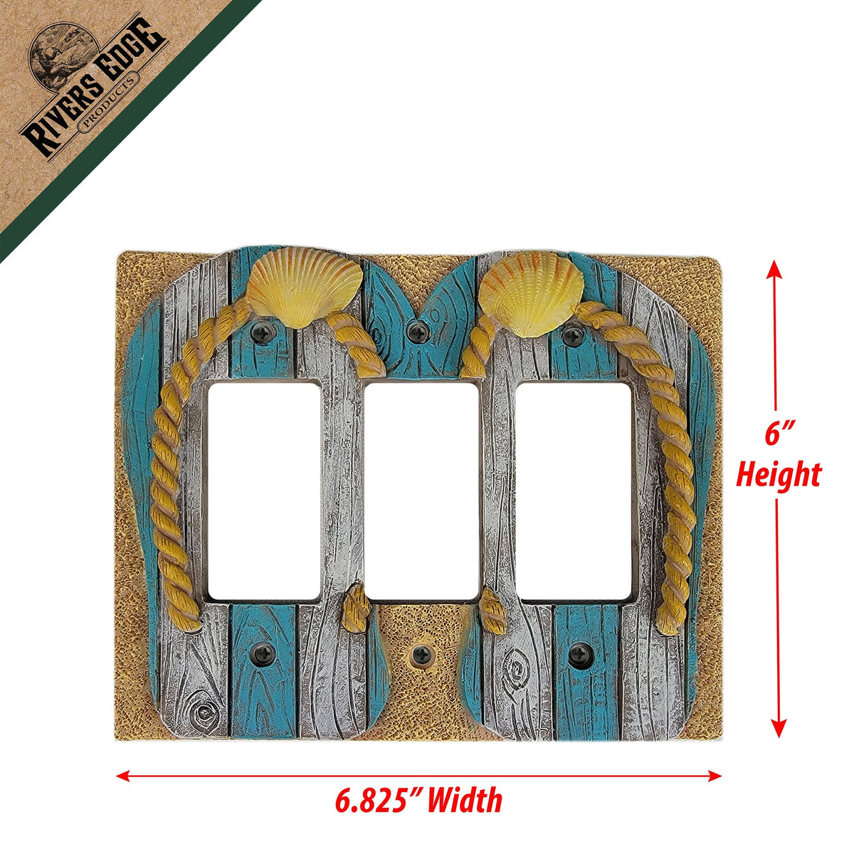 Electrical Cover Plate Triple-Beach