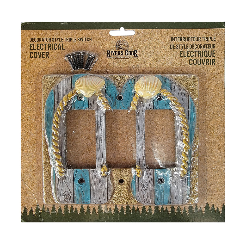 Electrical Cover Plate Triple-Beach
