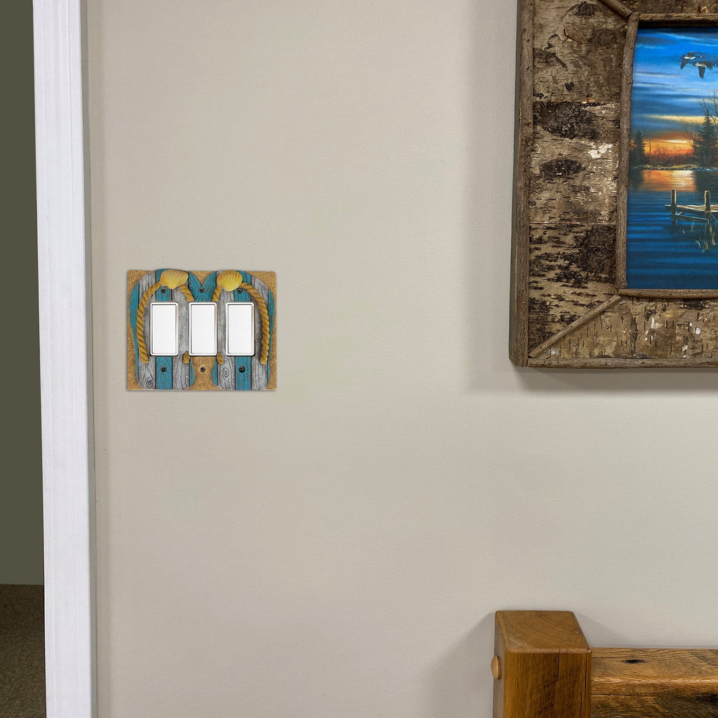 Electrical Cover Plate Triple-Beach
