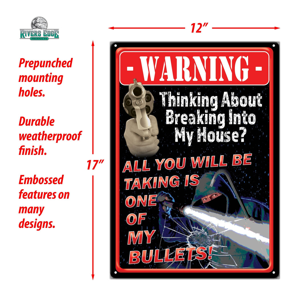 Tin Sign 12in x 17in-Take A Bullet