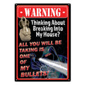 Tin Sign 12in x 17in-Take A Bullet