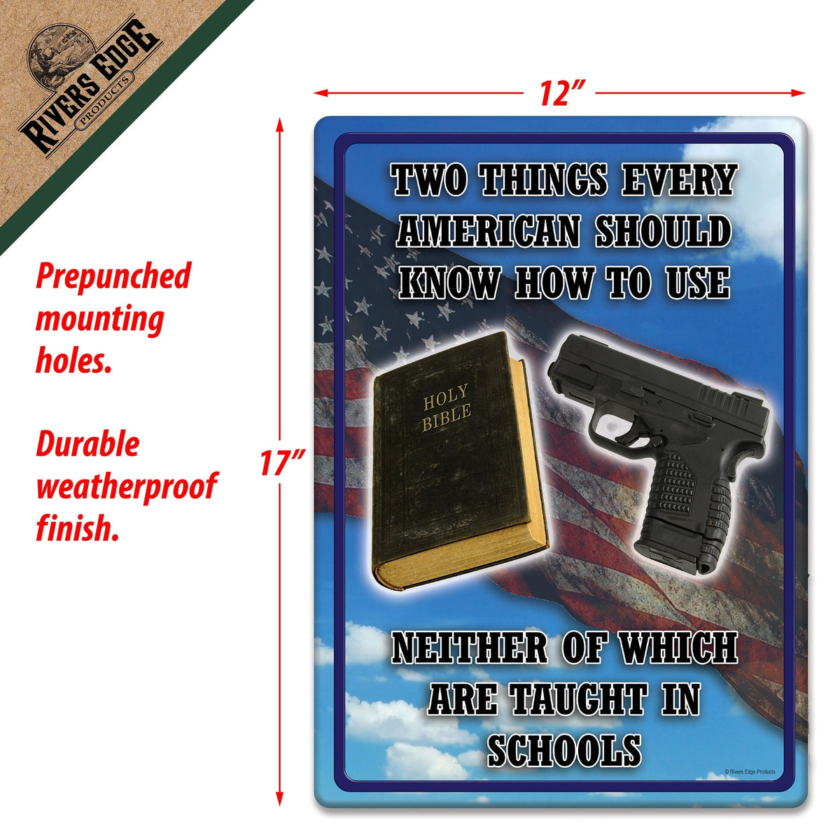 Tin Sign 12in x 17in-Two Things