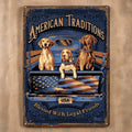 Tin Sign 12in x 17in-American Tradition Dogs