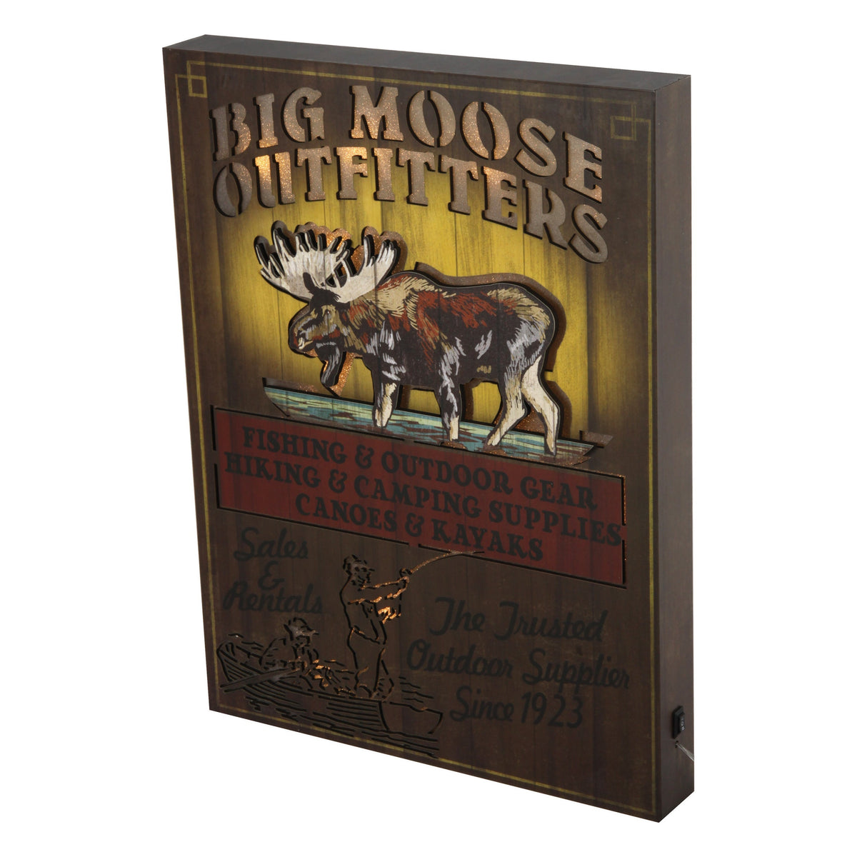 Wall Sign LED-Moose Outfitter