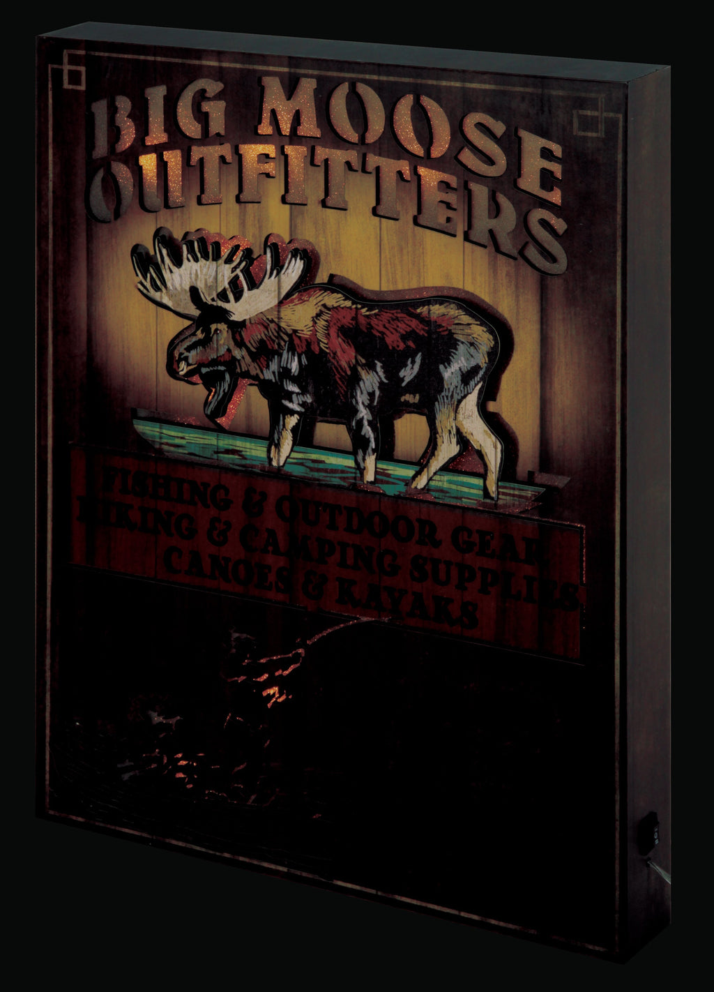 Wall Sign LED-Moose Outfitter