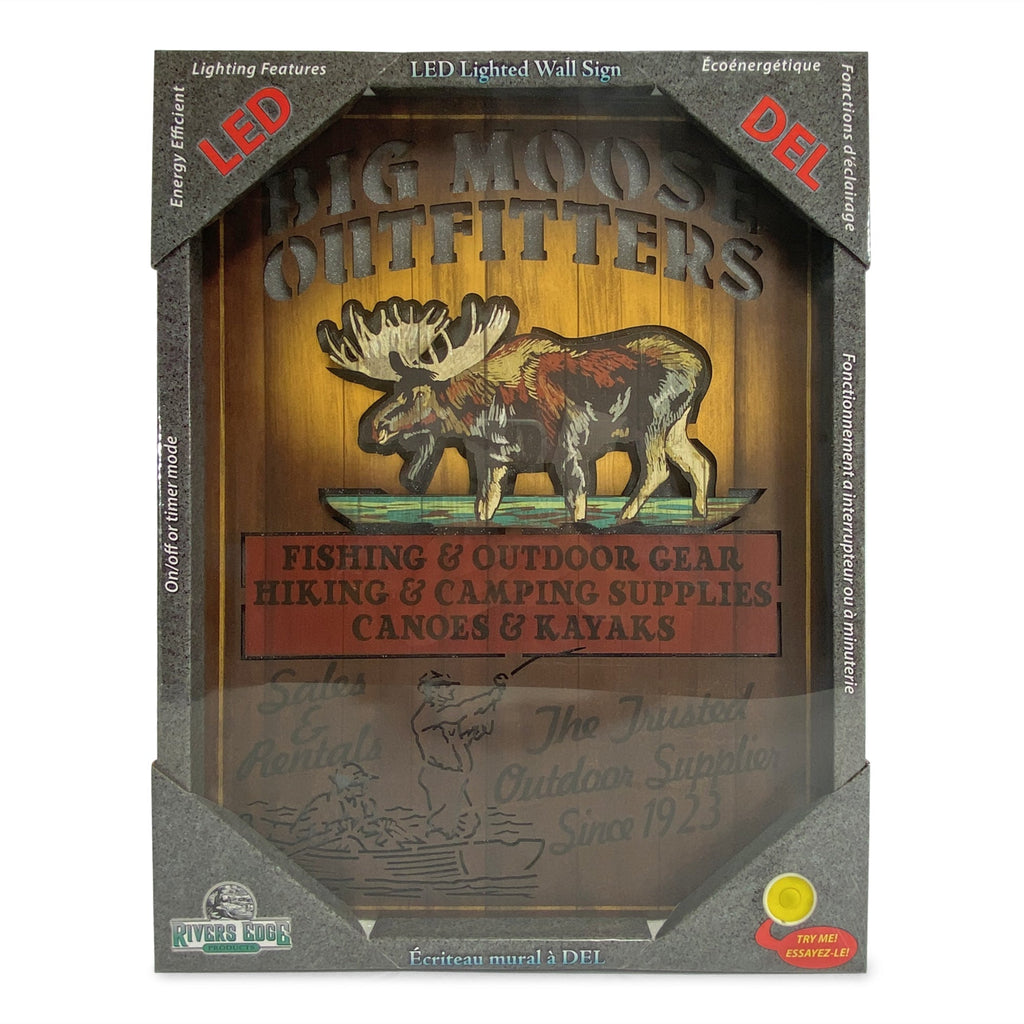 Wall Sign LED-Moose Outfitter
