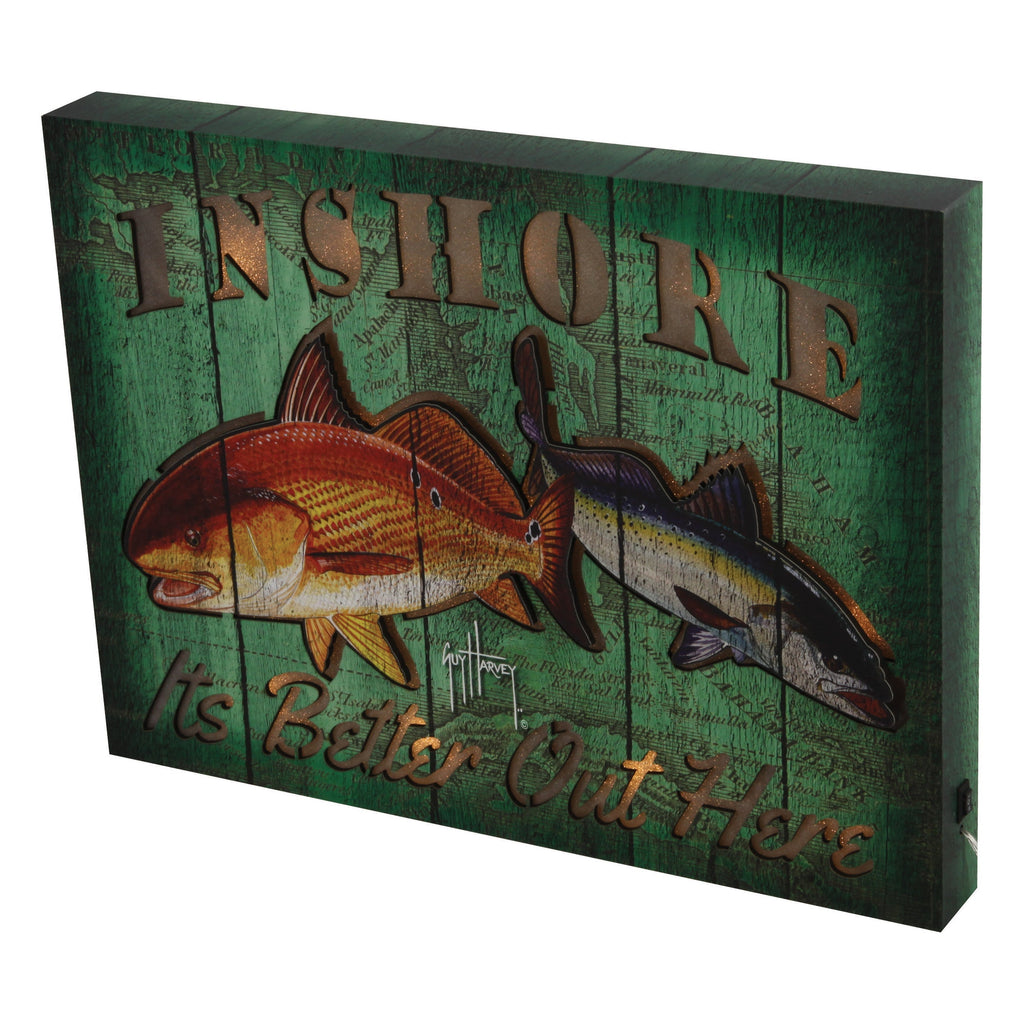 Wall Sign LED-Guy Harvey Inshore