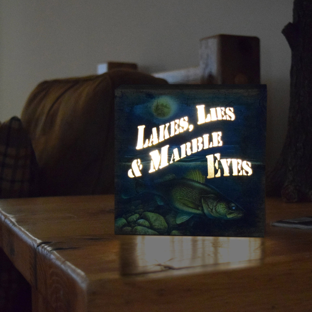 LED Box 6in x 6in-Lake Lies Marble