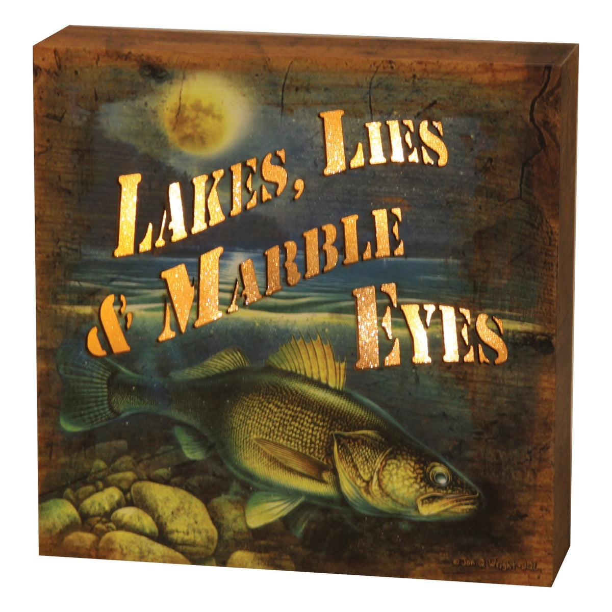 LED Box 6in x 6in-Lake Lies Marble