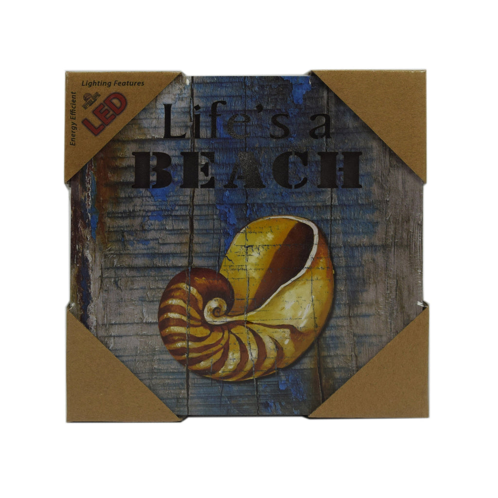 LED Box 6in x 6in-Lifes a Beach