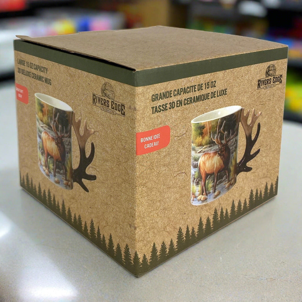 Ceramic Mug 3D 15oz-Elk Scene