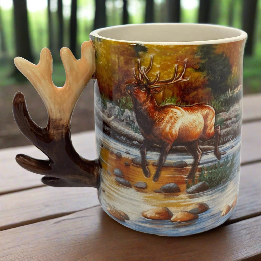 Ceramic Mug 3D 15oz-Elk Scene