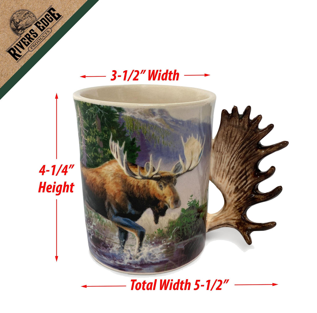 Ceramic Mug 3D 15oz-Moose Scene