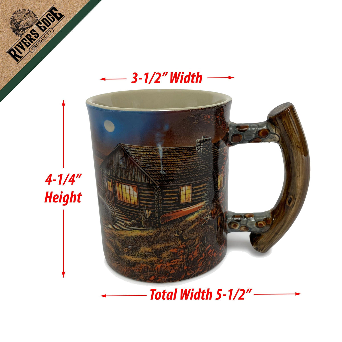 Ceramic Mug 3D 15oz-Cabin Scene
