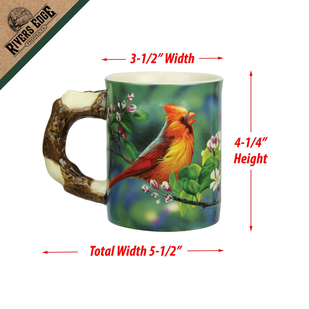 Ceramic Mug 3D 15oz-Cardinal