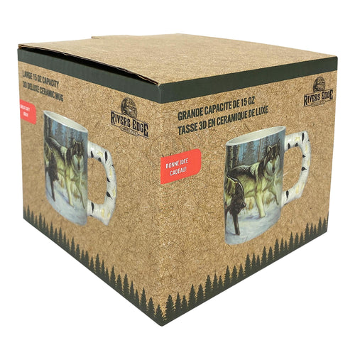 Ceramic Mug 3D 15oz-Wolf Scene