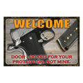 Door Mat Rubber 26in x 17in-Door Locked