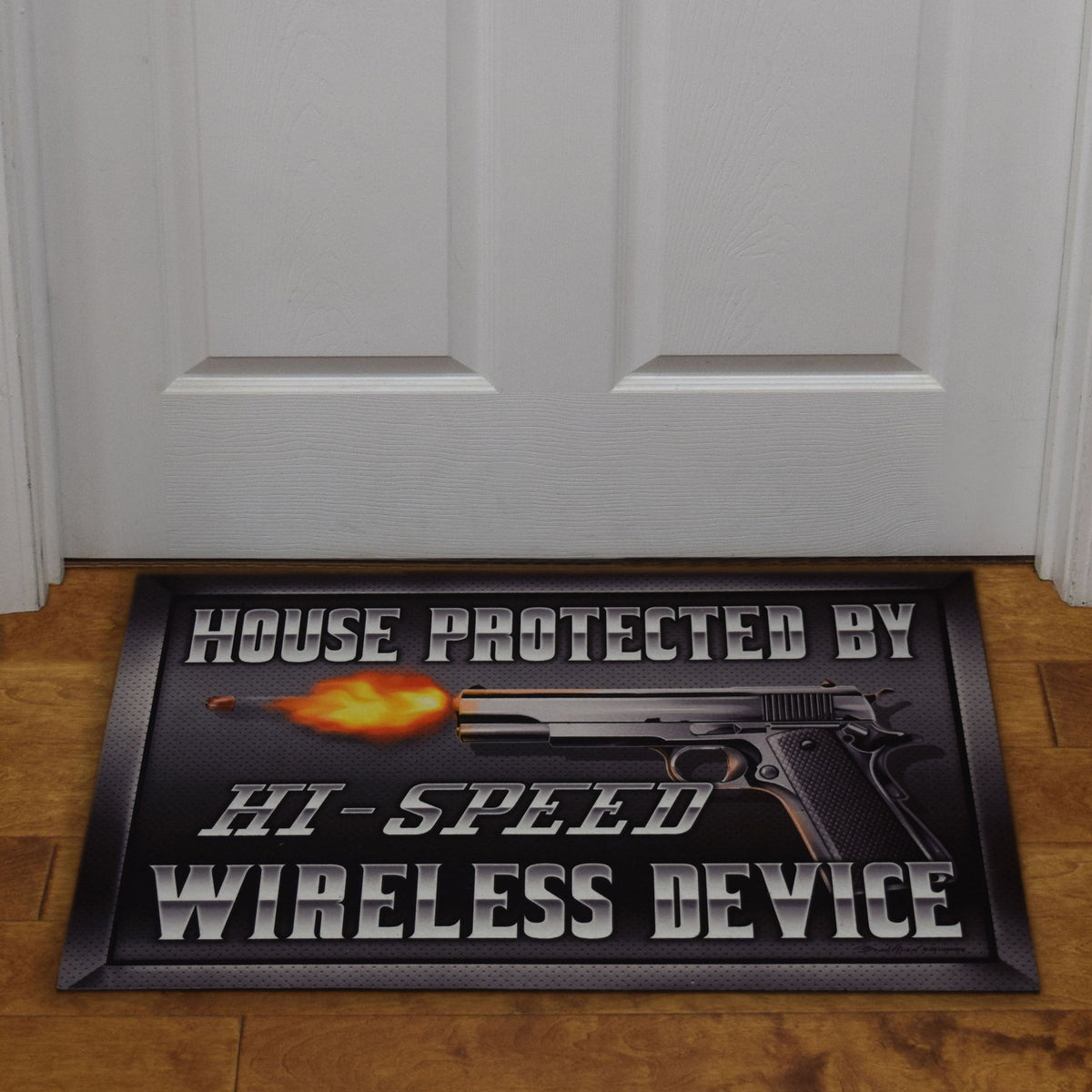 Door Mat Rubber 26in x 17in-Hi-Speed Wireless