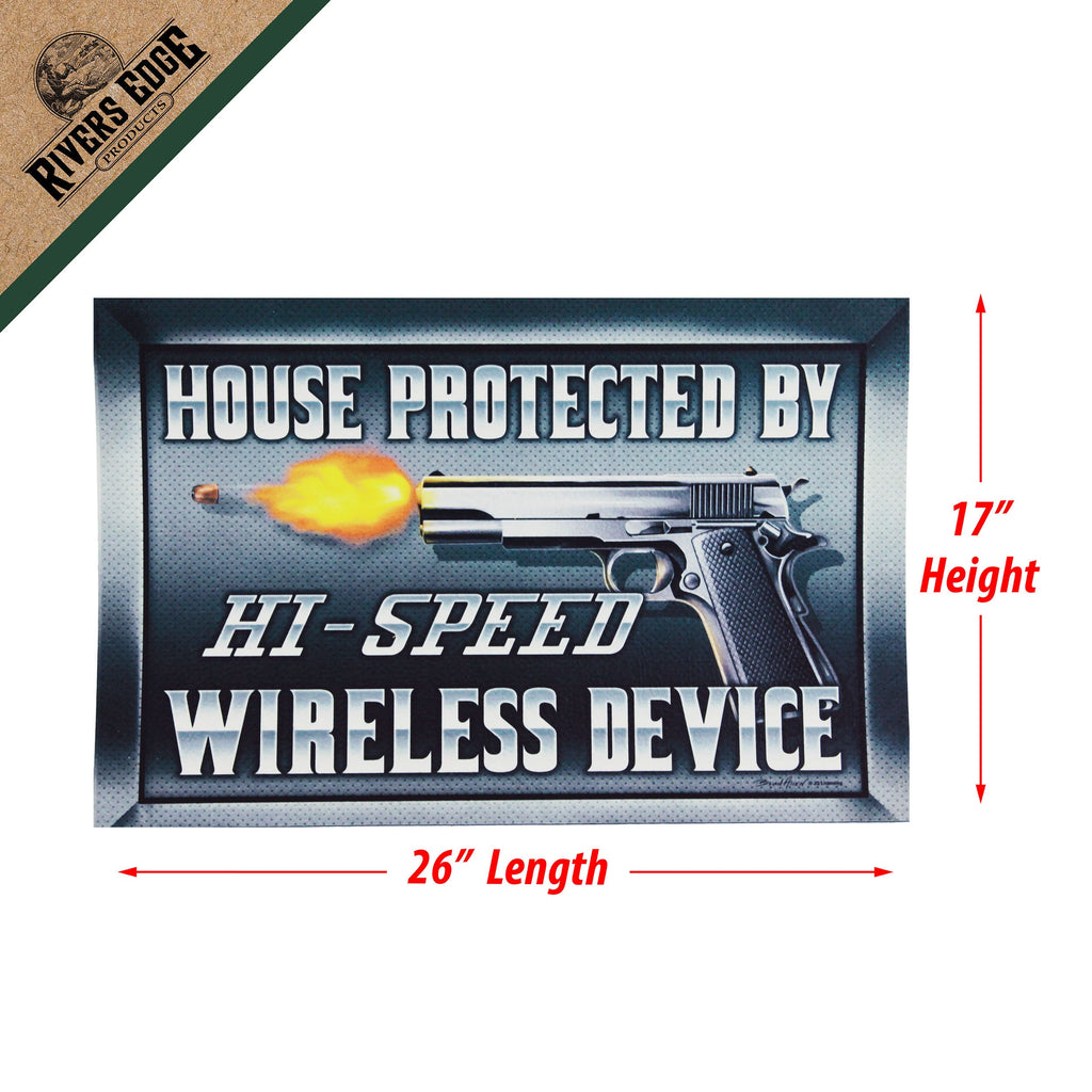 Door Mat Rubber 26in x 17in-Hi-Speed Wireless