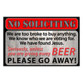 Door Mat Rubber 26in x 17in-No Soliciting