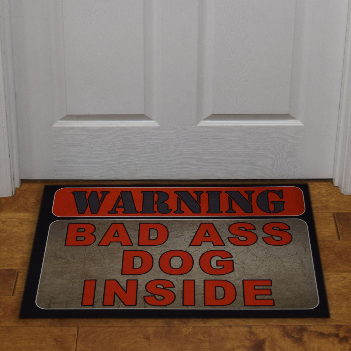Door Mat Rubber 26in x 17in-Bad Ass Dog