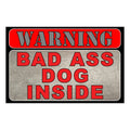 Door Mat Rubber 26in x 17in-Bad Ass Dog