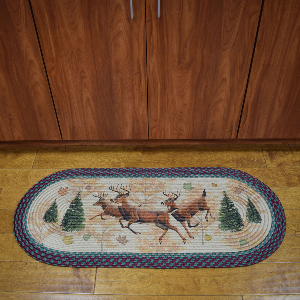 Braided Rug 48-inch Oval-Deer