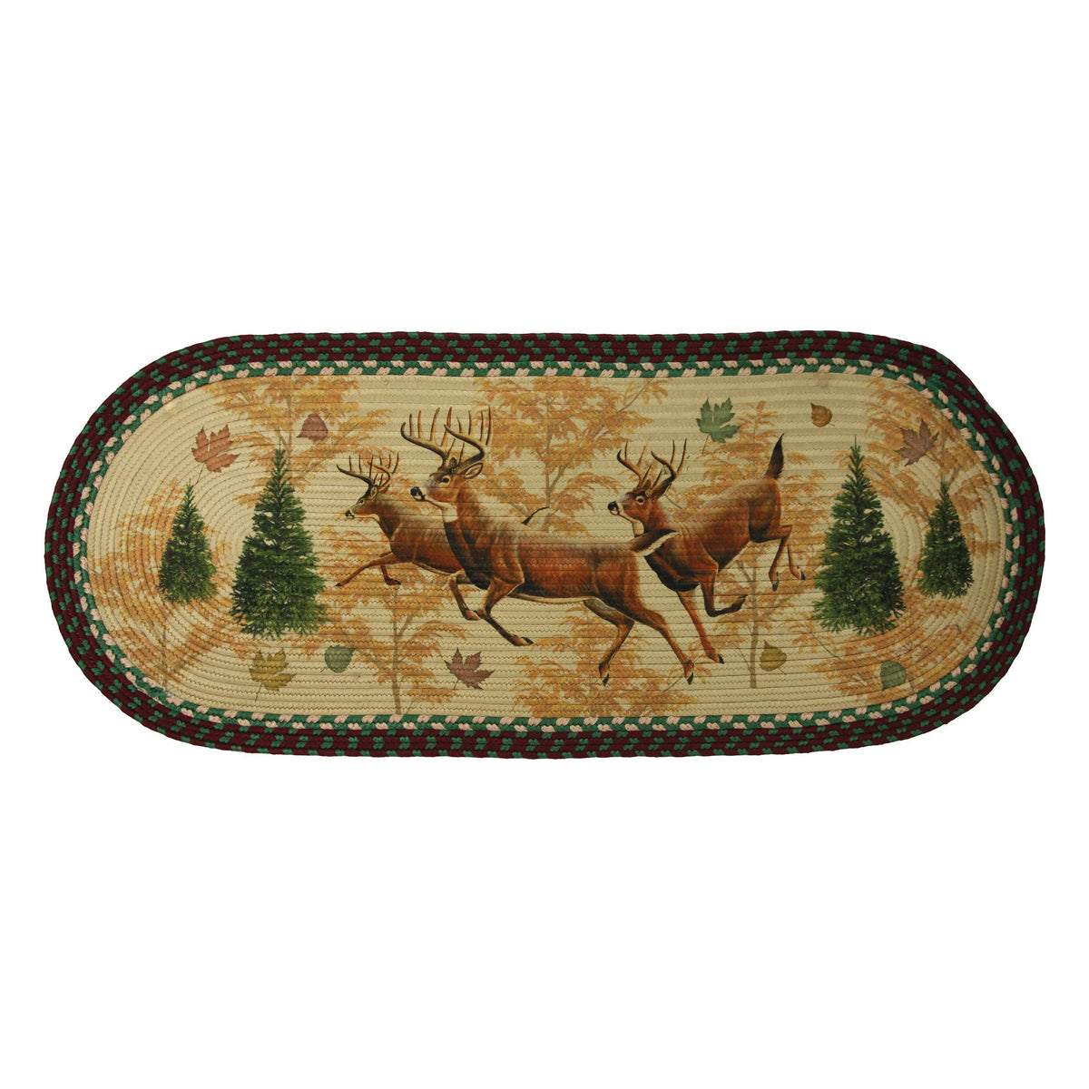 Braided Rug 48-inch Oval-Deer