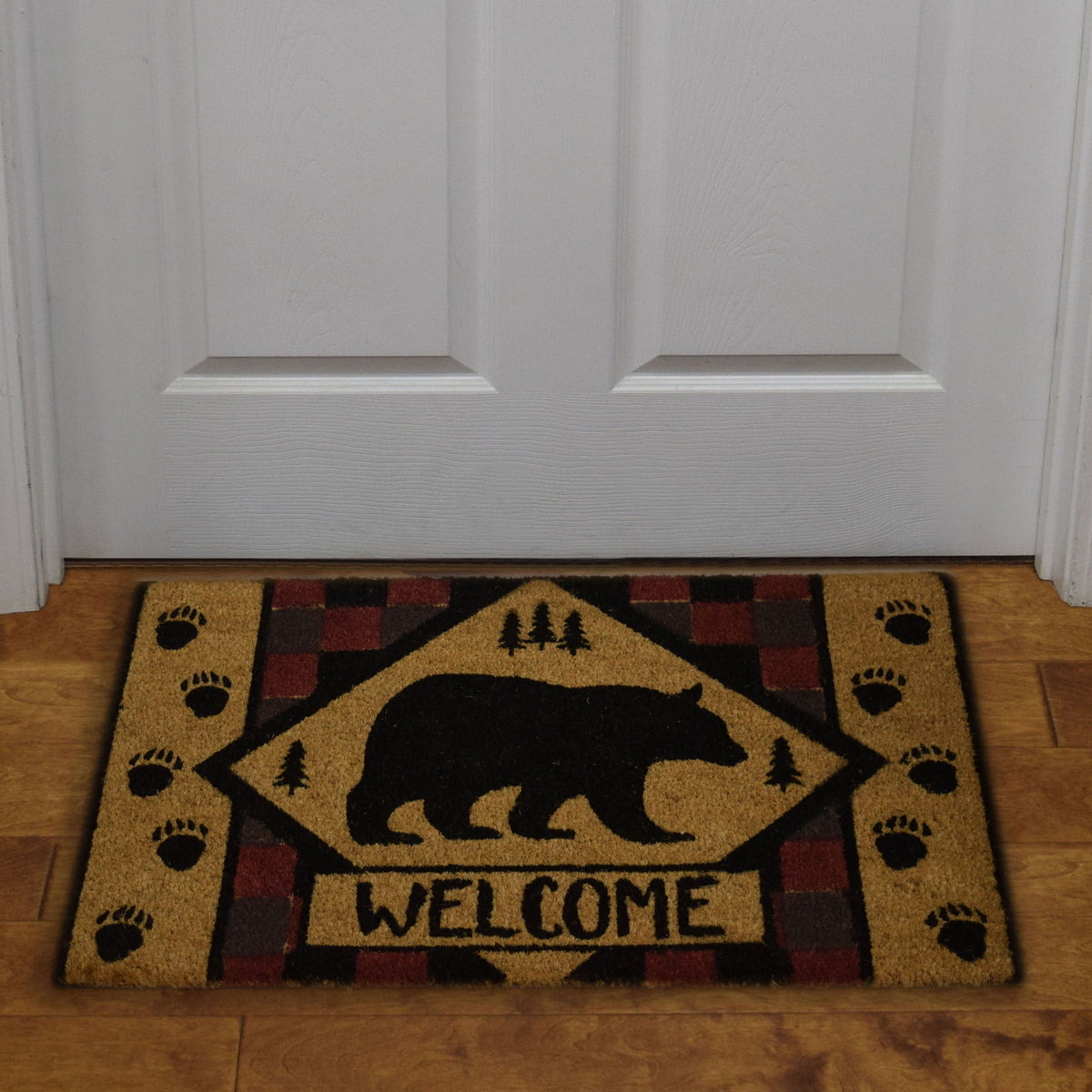 Coir Mat 30in x 18in-Welcome Bear