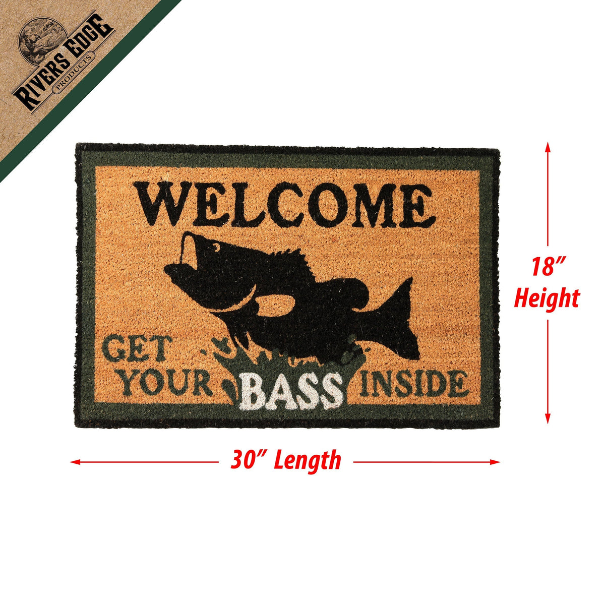 Coir Mat 30in x 18in-Bass