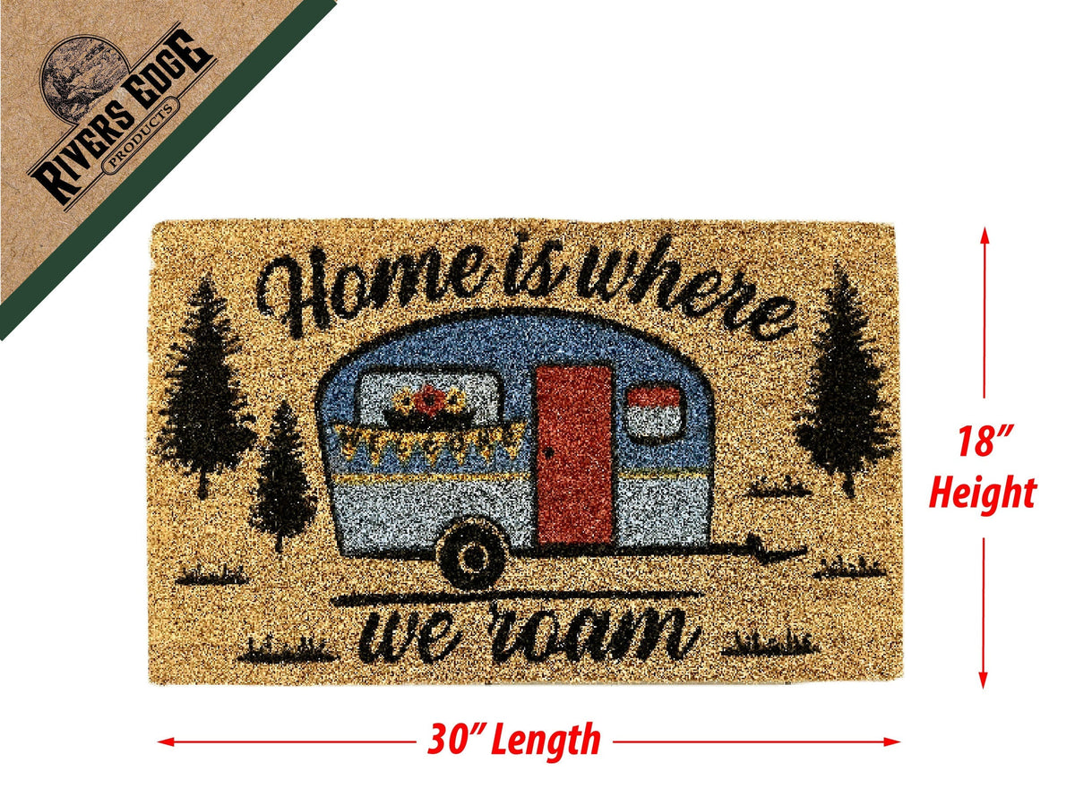 Coir Mat 30in x 18in-Home Is Where We Roam