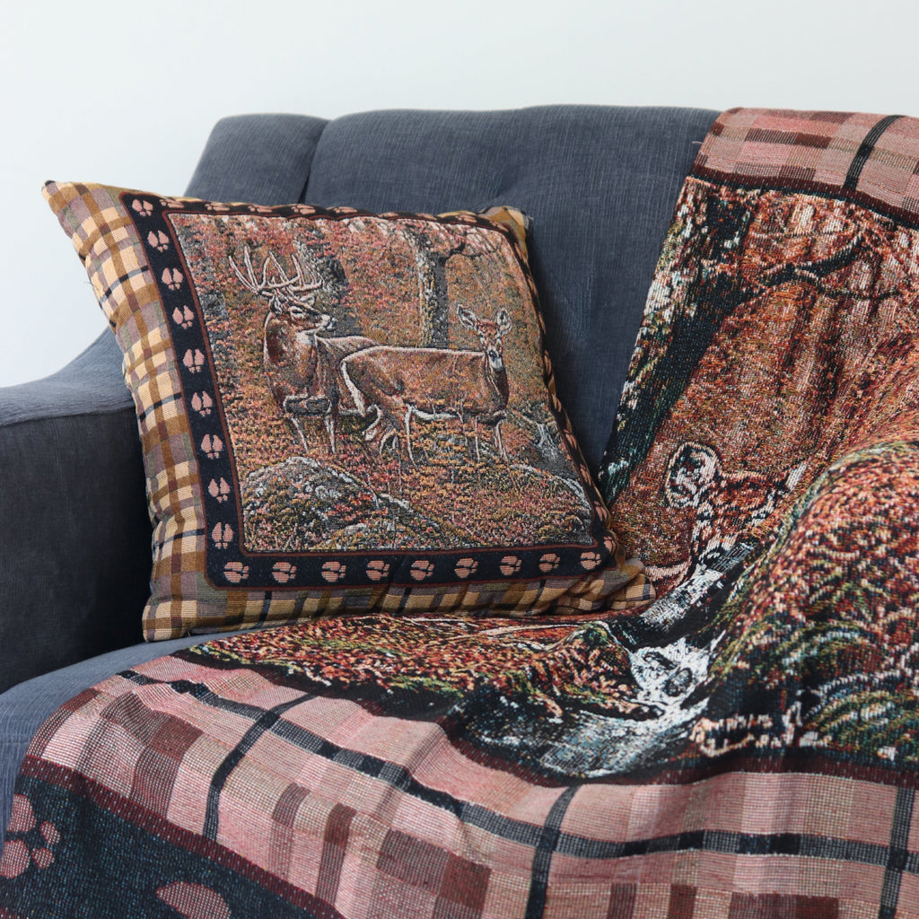 Tapestry Pillow 18in 2pk-Deer